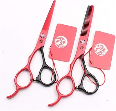 Ciseaux Coiffure Serie Gaucher Ciseaux De Coiffeur Professionnel Salon Styliste Cisailles Coupe Nette Et Precise Pour Coiffeur Gaucher Rouge Amazon Fr Beaute Et Parfum