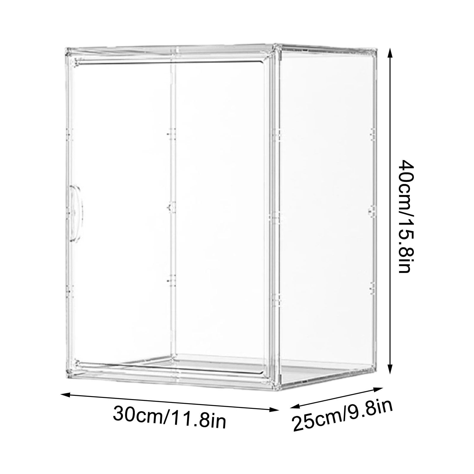 Vitrina de pastelería para encimera de cocina, 4 capas, ajustable, transparente, almacenamiento de pan con puerta magnética para artículos de panadería