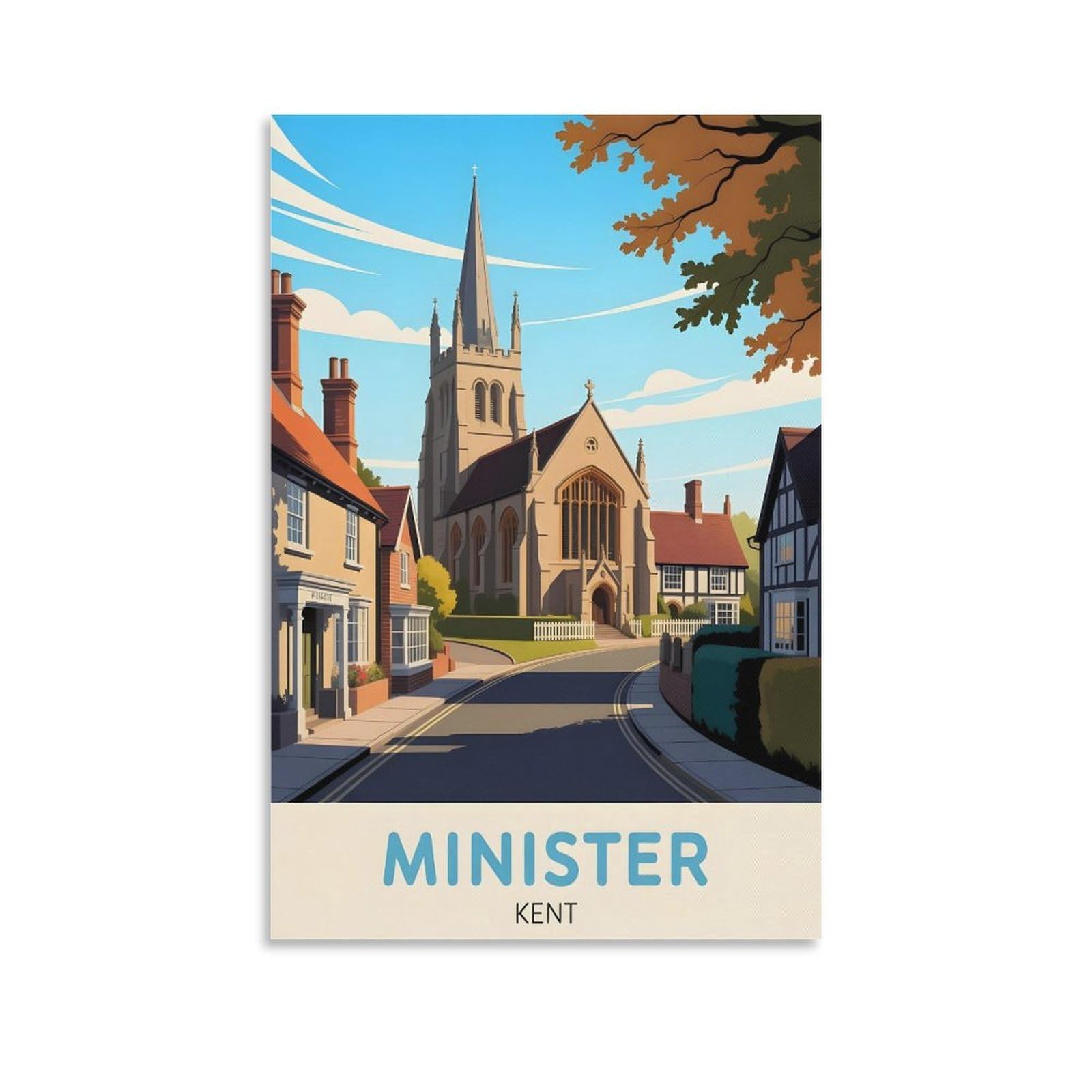 EZMLFA 5D Diamond Painting Kits for Adults,Minster Kent,Diamond Painting,Landscape Gem Art Kits Adult and Crafts Home Decor 40x50cm