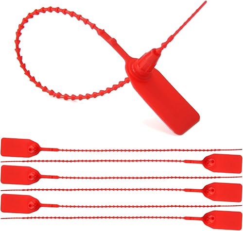 Miniatura 8 de (R) 1000 sellos de plástico para extintores, etiquetas de seguridad de tire, desechables numeradas, con cierre automático, 9.843 in de longitud