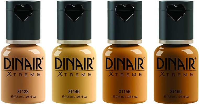 DinairAirbrush Makeup | 5pc Colair Xtreme TAN Collection | Perfect to Cover Tattoos, Vitiligo, Sun Spots, Scars, Birth Marks