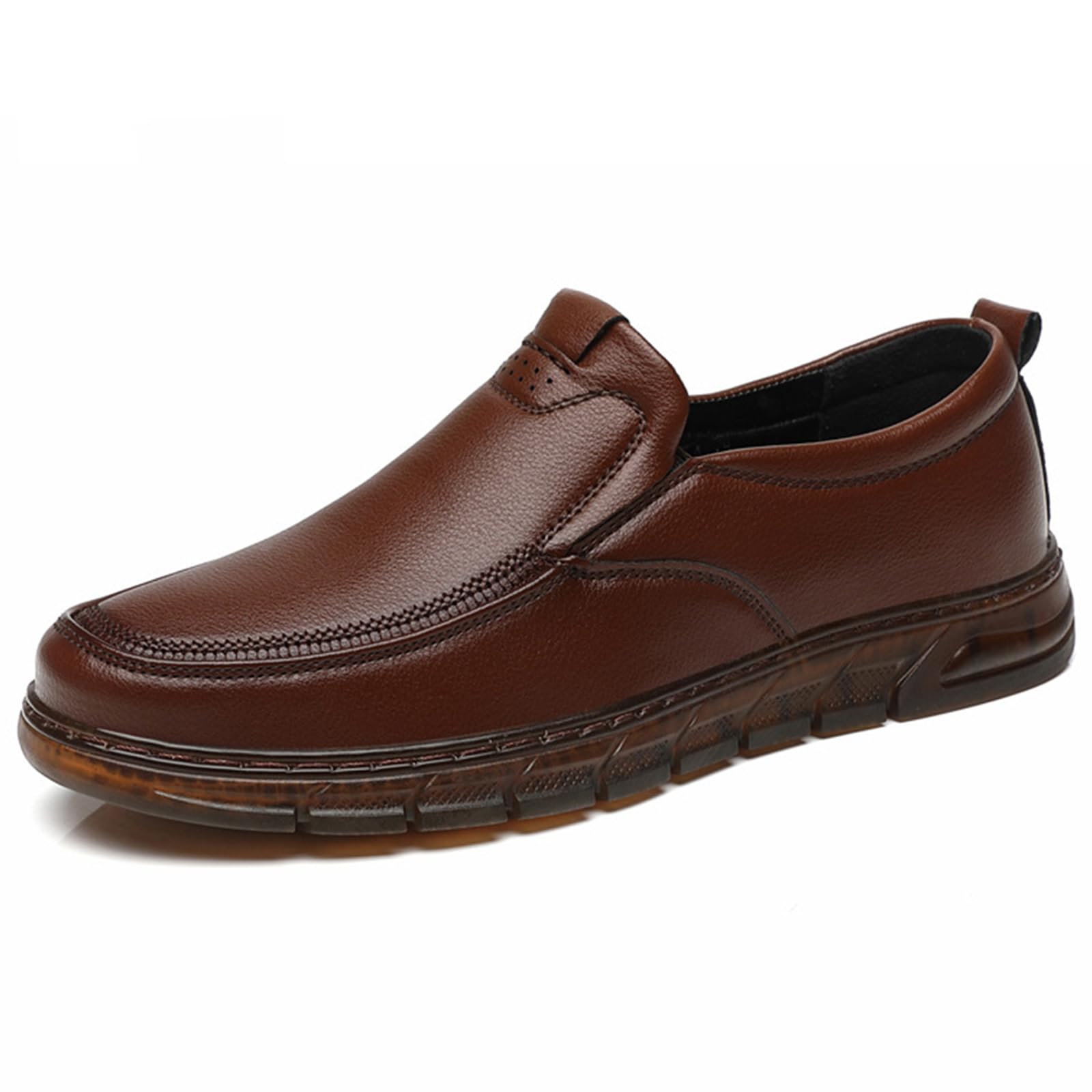 Mocassini da Uomo in Pelle con Punta Arrotondata Scarpe Eleganti | Casual antiscivolo Comode Leggero Passeggio Ufficio Festa Formali Oxford Sposa Business