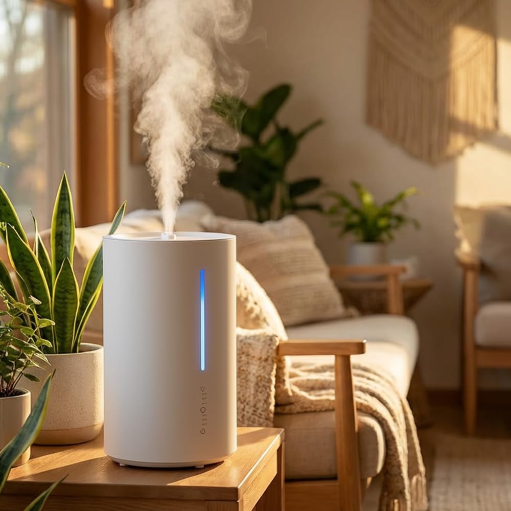 3L Top-Fill Humidificador de Aire y Difusor de Aromas,Relleno Superior Boquilla de 360°,3 Modos,Auto Apagado,Luz Nocturna,Ultra Silencioso para la Habitación de Bebés,Oficina,Dormitorio