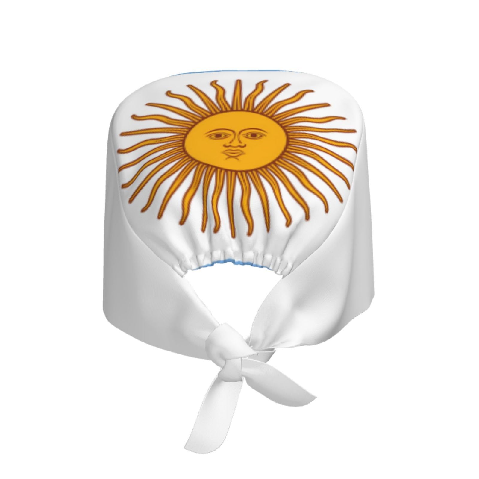 YYHWHJDE Breathable Work Hat Argentine Flag Prints Adjustable Comfortable Chef Hat for Women & Men Black