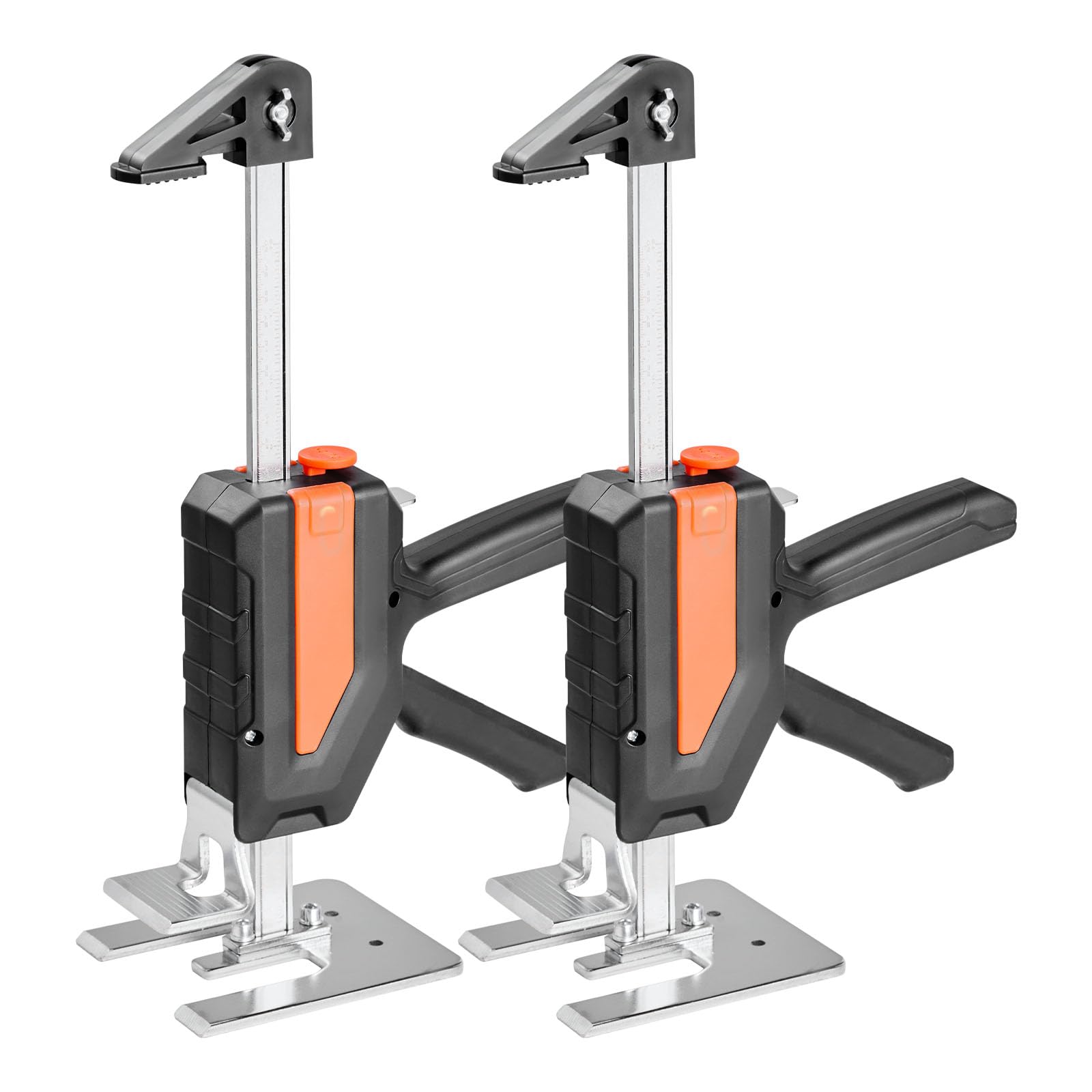 VEVOR Cric à Bras 2PCs, Lève Meubles Portes Plaques avec Capacité 200 kg, Outil de Levage Manuel jusqu'à 19,5 cm, avec Niveau Magnétique, 2 Modes de Réglage, pour Fenêtres, Installation, Noir