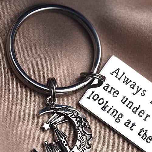 Long Distance Relationship Gifts Always Remember We are Under The Same Sky Keychain Couples Friends Boyfriend Husband3