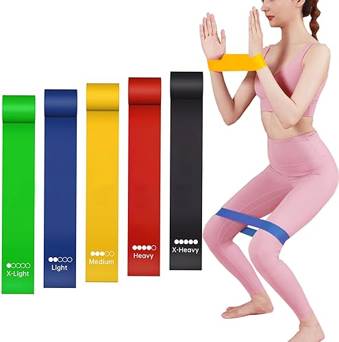 WTGID Bandas de resistencia, bandas multifuncionales para ejercicios de fitness, bandas elásticas de piernas y caderas, bandas elásticas de pilates,