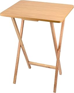 Bravich Folding Tv/Snack Table | Laptop Table | Natural Wood Folding Table Outdoor Table Camping Table Fold Up Table Campi...