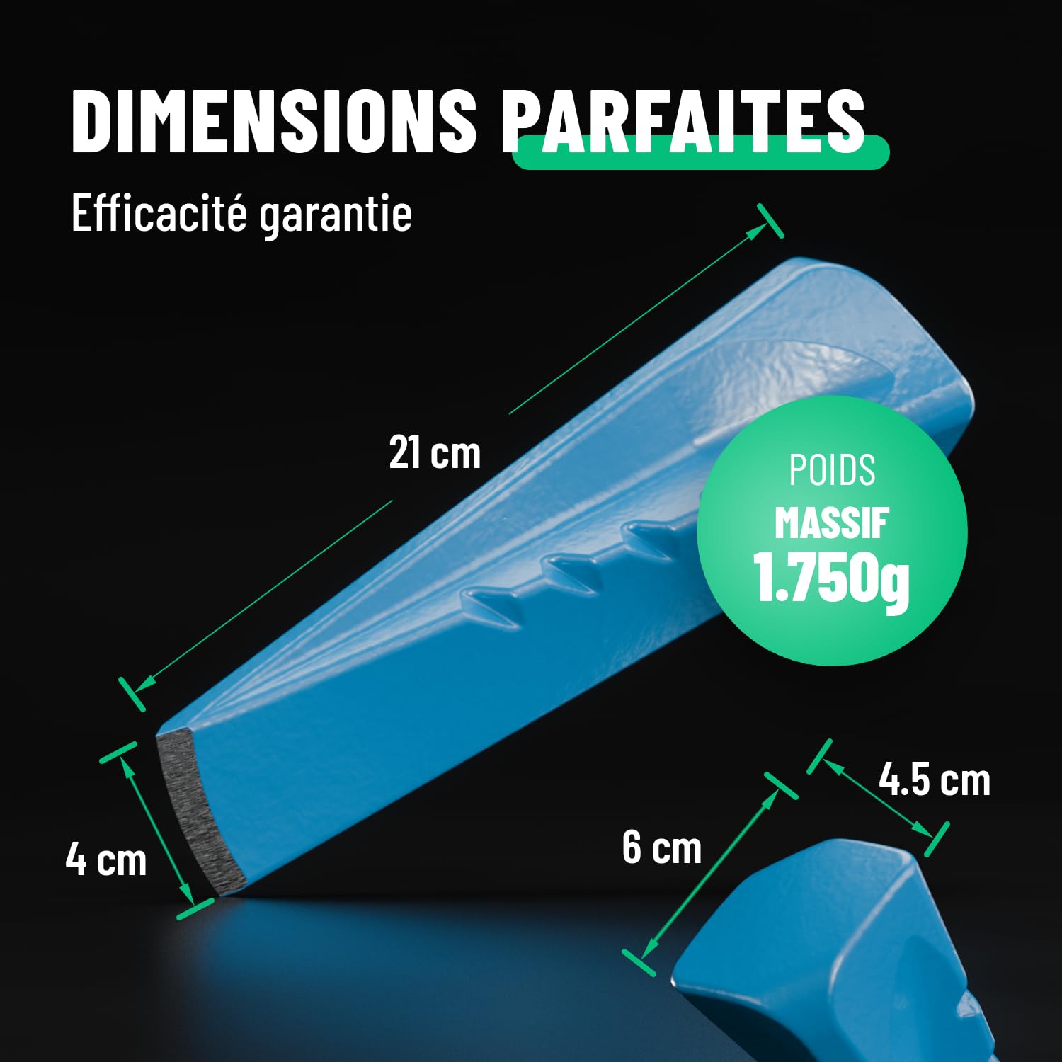 greate Coin Bucheron en Acier Coin eclateur Durable en Acier C45 - fendre buches Bois, fendeur de buche