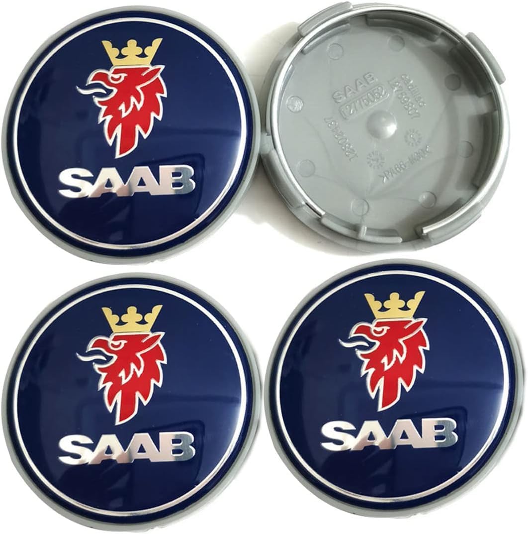 4Pcs 63mm 2.48inch Hubcaps Wheel Center Caps for Saab 900