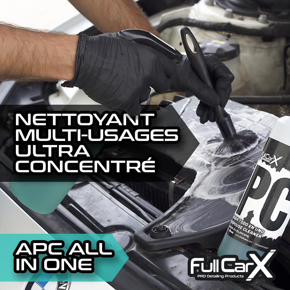 FULLCARX APC Tout-En-Un Ultra Concentré 750ml Nettoyant Polyvalent Voiture, Diluer dans l'Eau, Convient à Toutes Surfaces Carrosserie Jantes Textile Intérieur Produit Nettoyage Detailing Professionnel