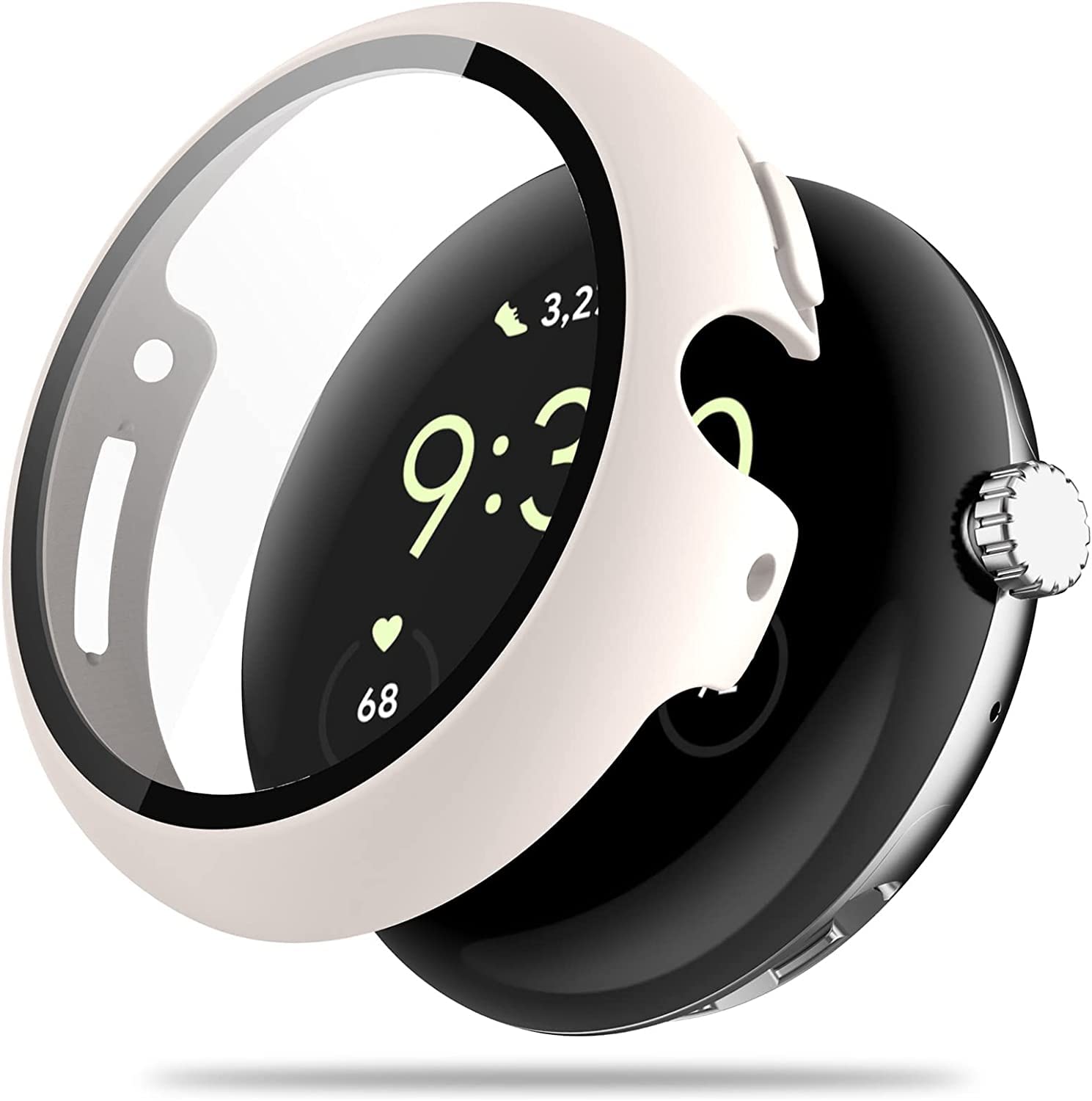 Google Pixel Watch グレー(画面カバー付き) Amazon.co.jp: Google Pixel Watch 2/Pixel Watch 1 用 ケース