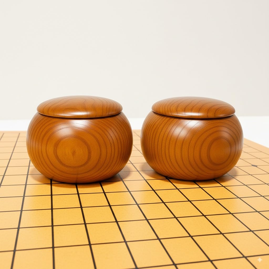 Amazon｜ナツメ木製碁笥 木製碁笥 32号まで（厚さ8.8mm以下）の碁石に