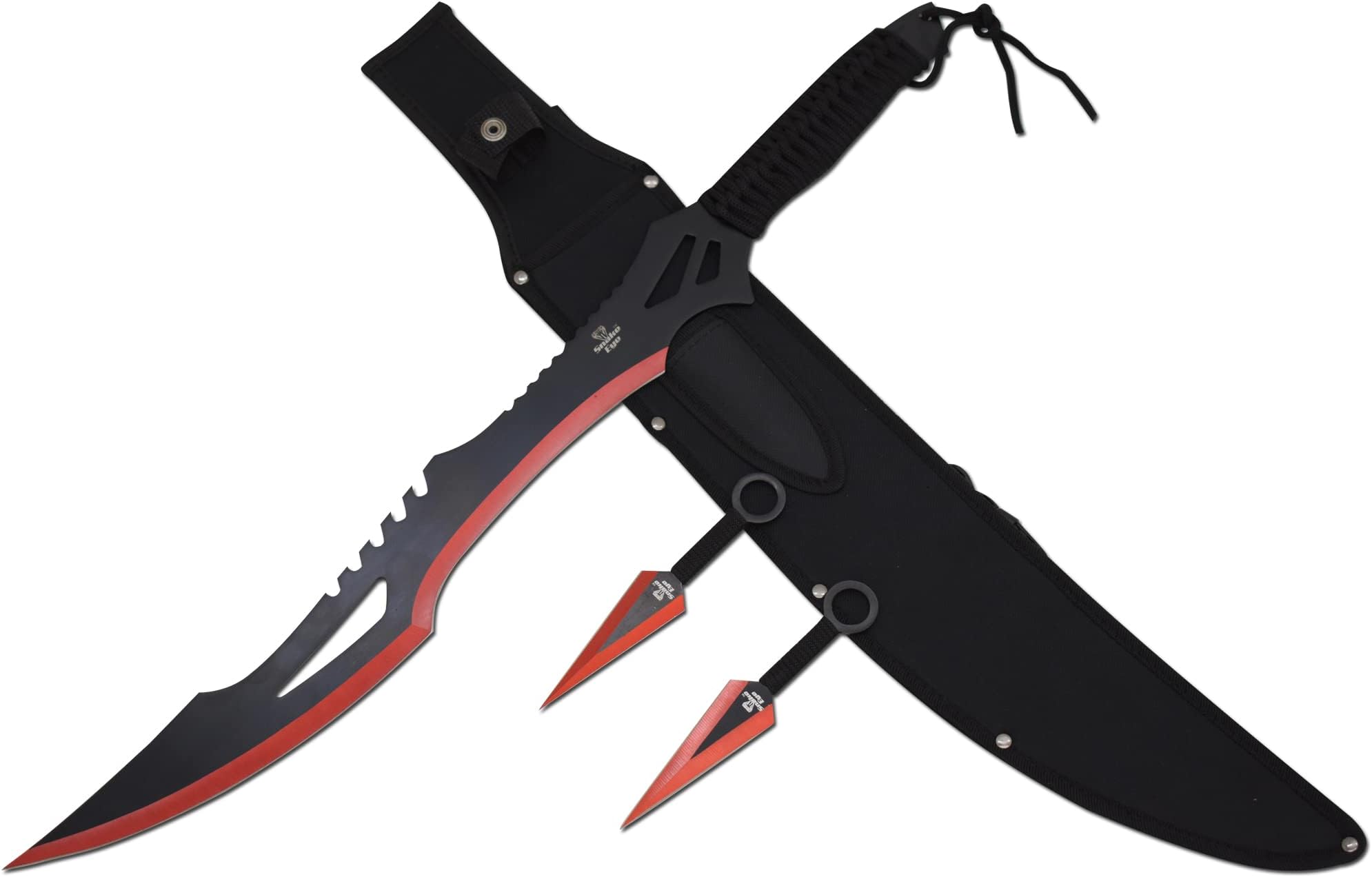 Snake Eye Tactical Fantasy | Machete Outdoors | Camping | Sword with Kunai Throwing-Knife