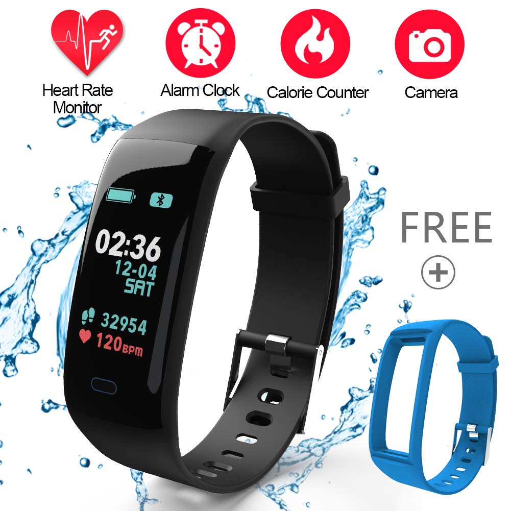 Fitness Tracker,Color Screen Activity Tracker Watch with Blood Pressure Blood Oxygen, IP67 Waterproof Smart Heart Rate Sleep with Monitor Calorie Counter Pedometer Band for Men, Women and Kids