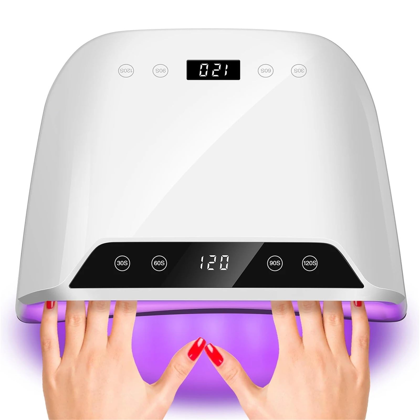Lampa do paznokci, 2 Szt. 72 Diod LED Do Zdobienia Paznokci Z Wyświetlaczem LDC I 4 Timerami Manicure Żelowego Lub Domowych Stylizacji,na podróż do domu