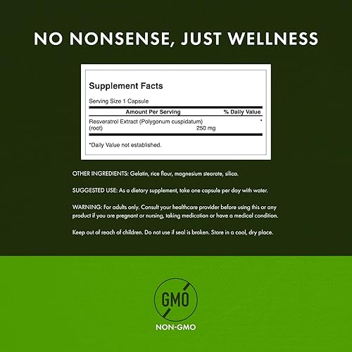 Miniatura 3 de Swanson Resveratrol - Mayor potencia 250 mg 30 cápsulas (paquete de 3)