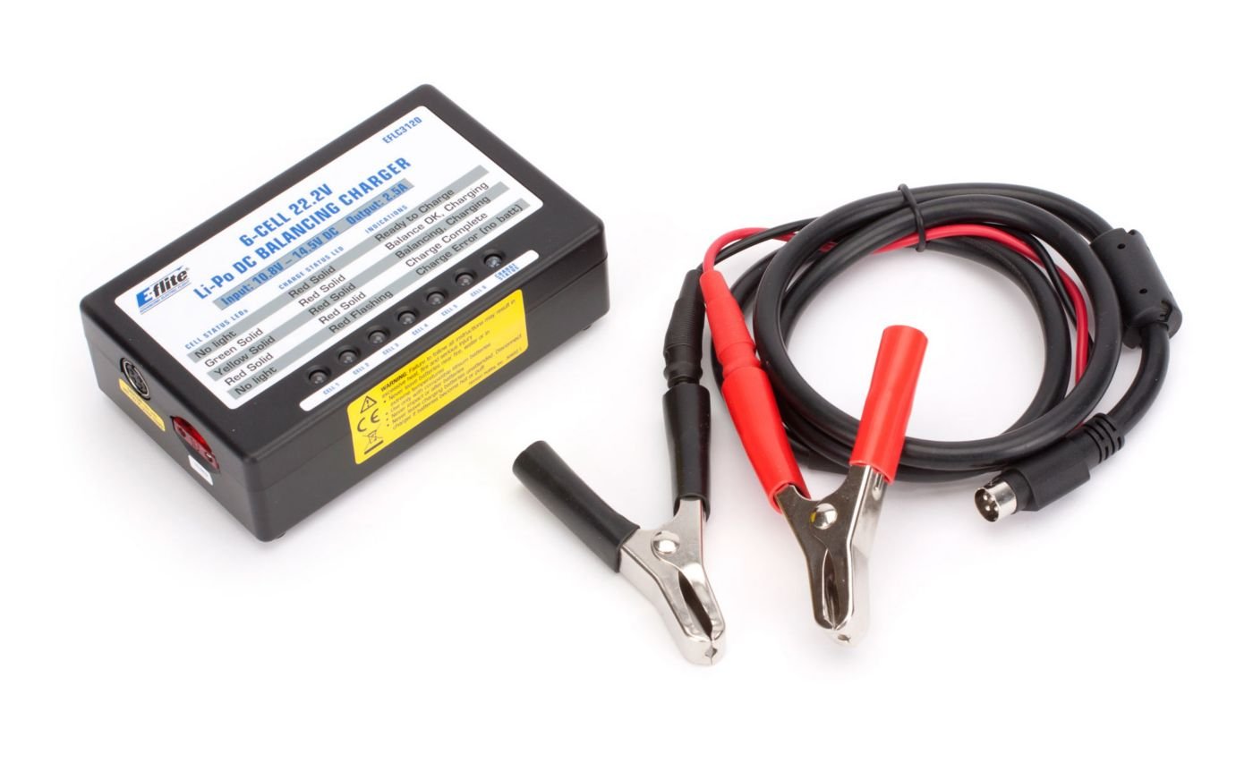 E-flite EFLC3120 22.2V Lipo Balancing Charger, Black