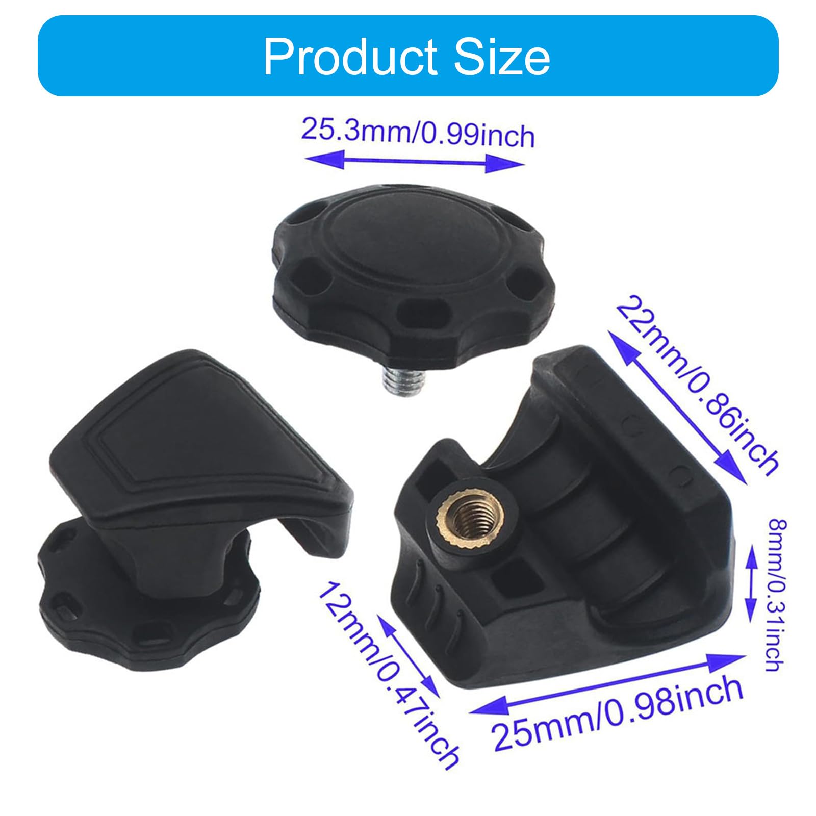 2 pezzi di nylon caschi visori clip di ricambio caschi da calcio viti chiusura rapida rilascio clip caschi da calcio accessorio