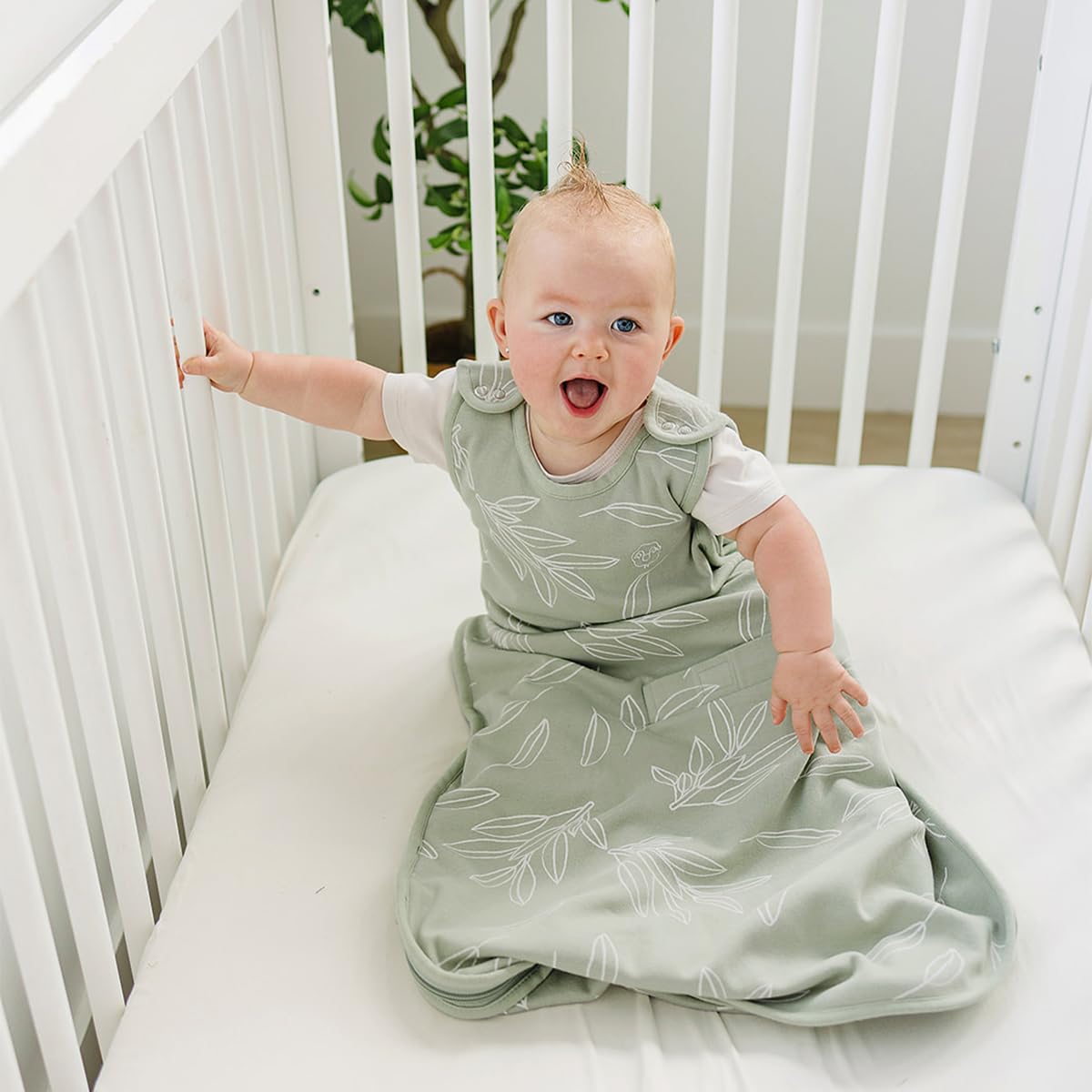 Woolino Ultimate 4 Season Baby Sleeping Bag, Merino Wool Baby Sleep Sack, Organic Cotton Outer - Image 3