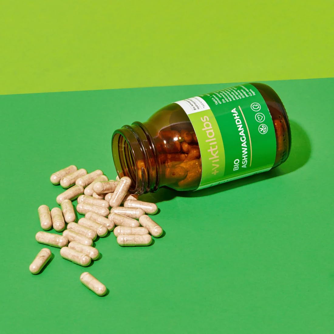 Bio Ashwagandha Kapseln - 500 mg Bio Ashwagandha Kapseln je Tagesdosis - Hochdosierter Vollspektrum-Wurzelextrakt mit Withanoliden - Traditionell gewonnen & vegetarisch (1er Pack)
