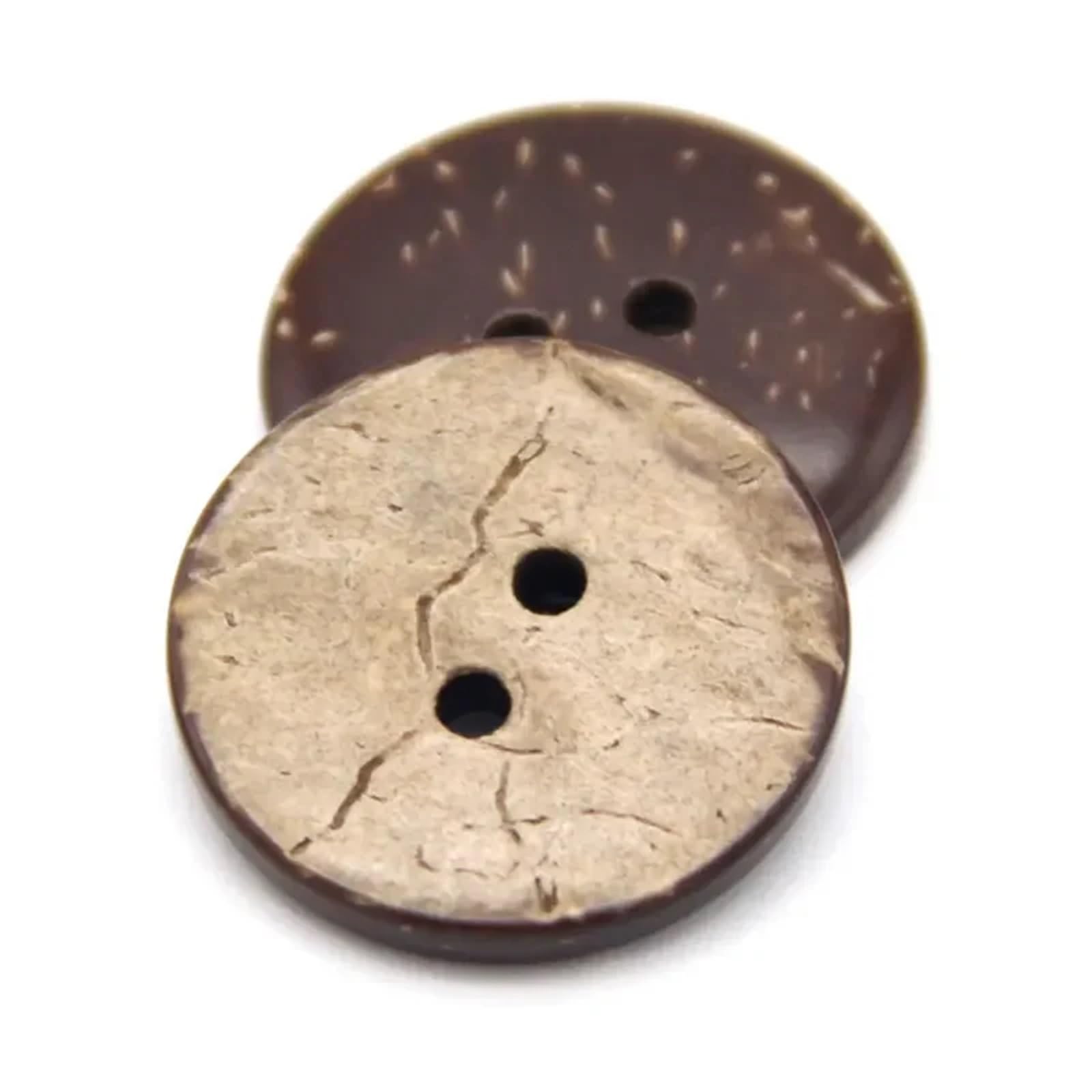 50szt. Guziki Naturalne Drewniane Kokosowe Guziki Do Szycia Do Dekoracji Ubrań Scrapbooking Drewno DIY Rzemiosło Akcesoria(2 Holes (Waxing)30mm 50pcs)