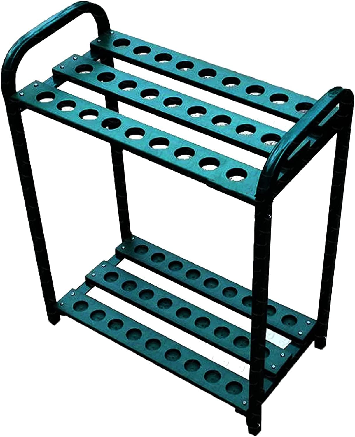 Golf Club Organizers Display Stand Rack 27 Putter Holder, Durable Metal Golf Clubs Shelf Organizer Storage Equipment, Green