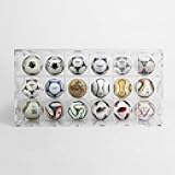 Mini Soccer Ball Display Case – Set of 18 Iconic Tournament-Inspired Balls – 1.5