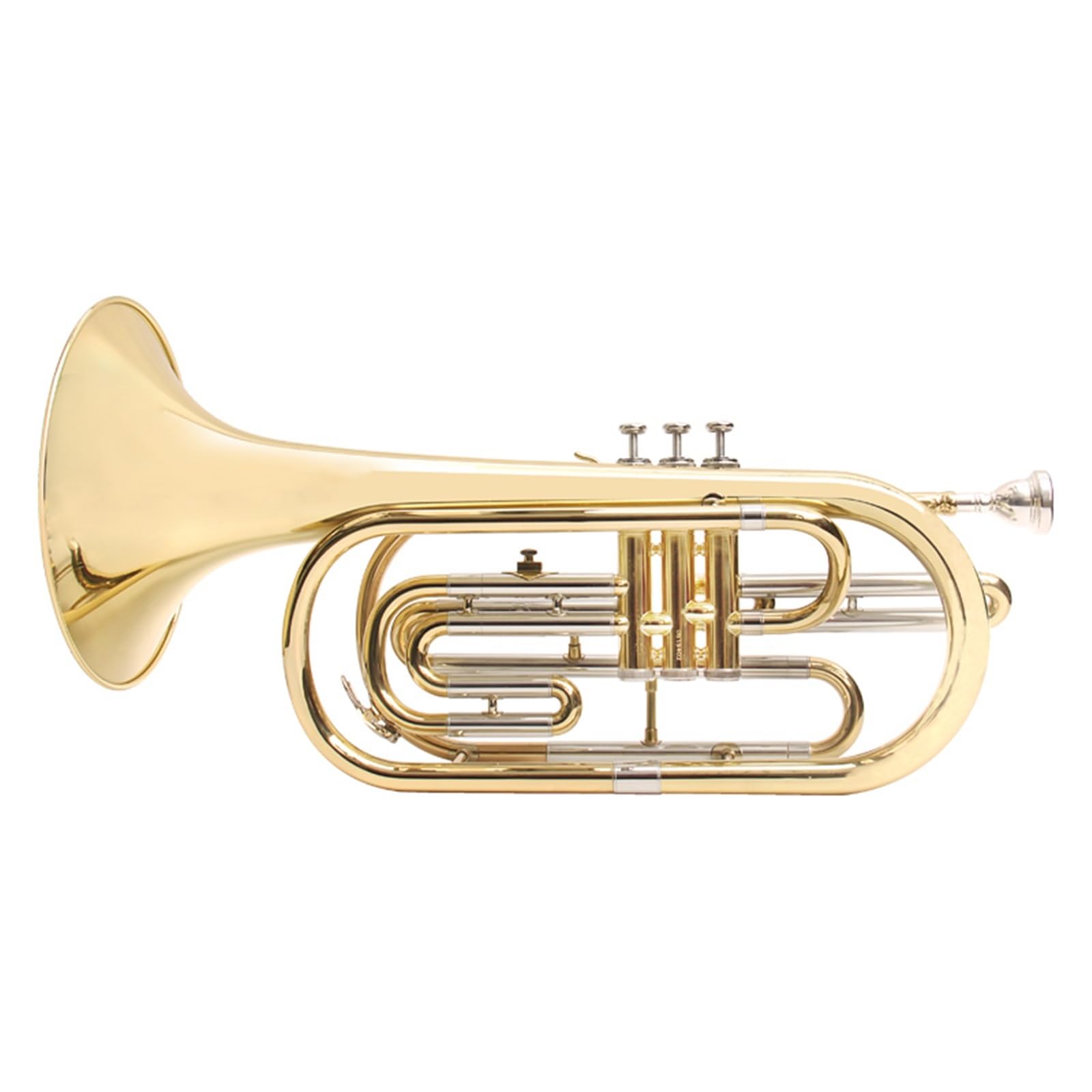Puzon Trzyklawiszowa Marszowa Orkiestra Puzonowa Bb Golden