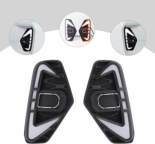 Miniatura 9 de Para 2021 2022Nissan Navara NP300 LED DRL luces de circulación diurna con luz antiniebla de señal de giro 1 par izquierdo+carcasa negra derecha