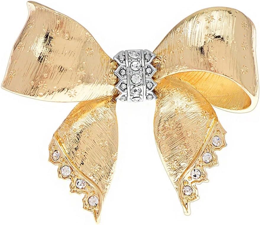 Pins Rhinestone Bowknot Brooches for Women Girls Wedding Party Jewelry