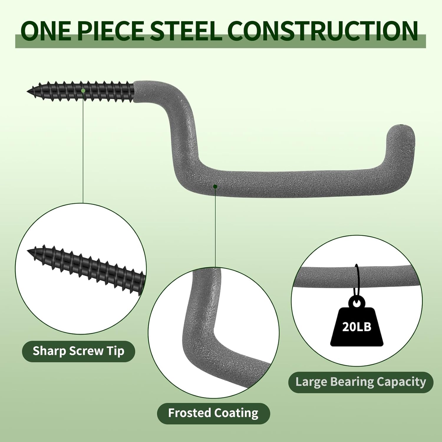 40 Pcs Bulk Bow Hangers, Heavy Duty Screw-in Quiet Coated Tree Hooks for Compound Bow, Hunting Gear, Backpack, Tree Stand Accessories & Deer Blind Accessories