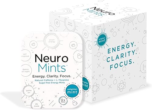 Neuro Gum Nootropic - Goma energética con sabor a canela Cafeína L-teanina vitaminas B Sin azúcar sin gluten sin OMG vegano Sabor a canela
