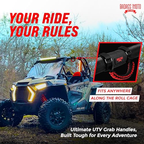 image for Badass Moto UTV Grab Handles Roll Bar Pack of 4, RZR Passenger Grab Ha