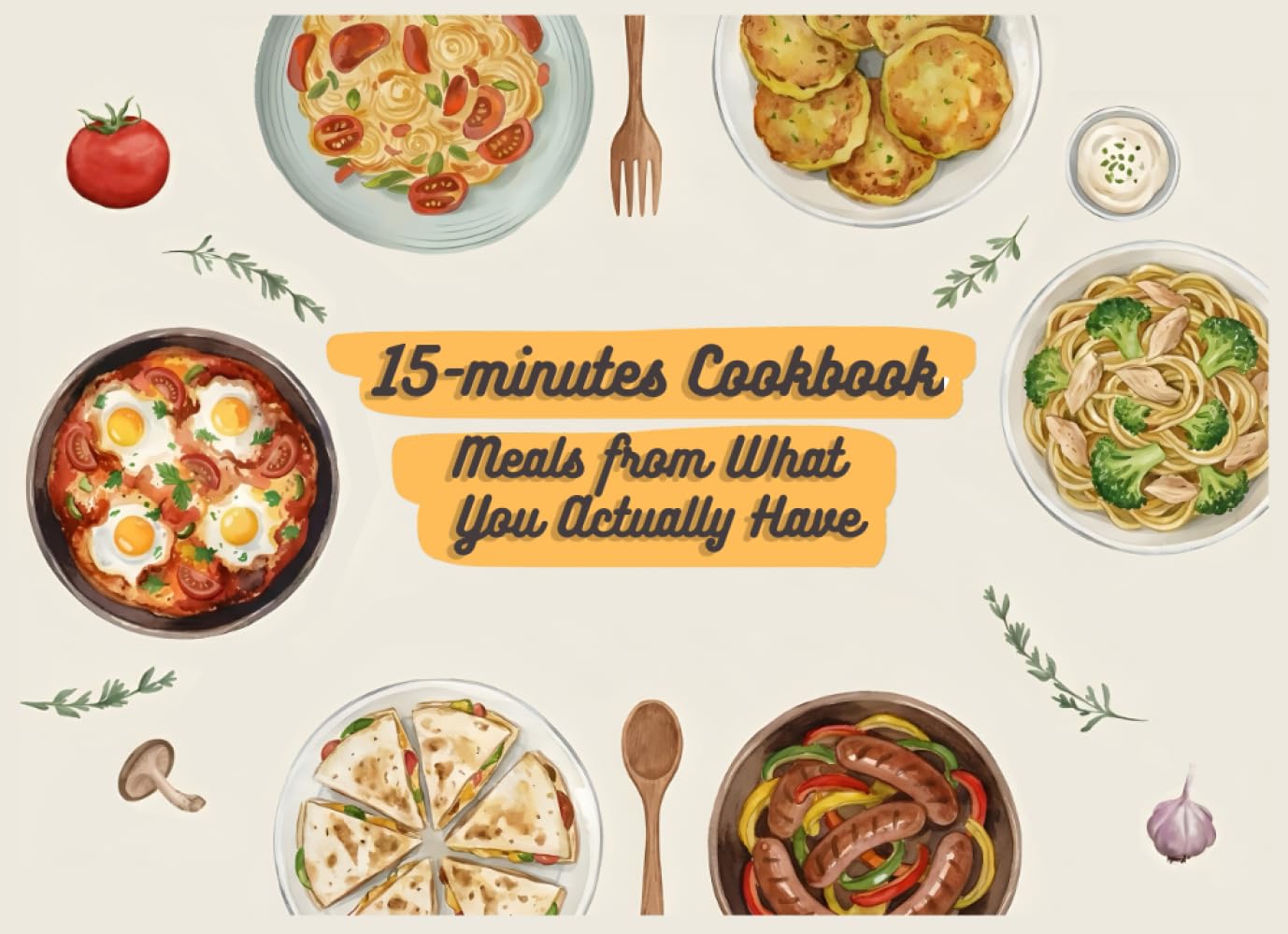 15-Minute Cookbook: Meals from What You Actually Have, Quick and Easy Meals, Three Tiers Recipes, Recipes You Can't Mess, Recipes With No Need For a Grocery Visit
