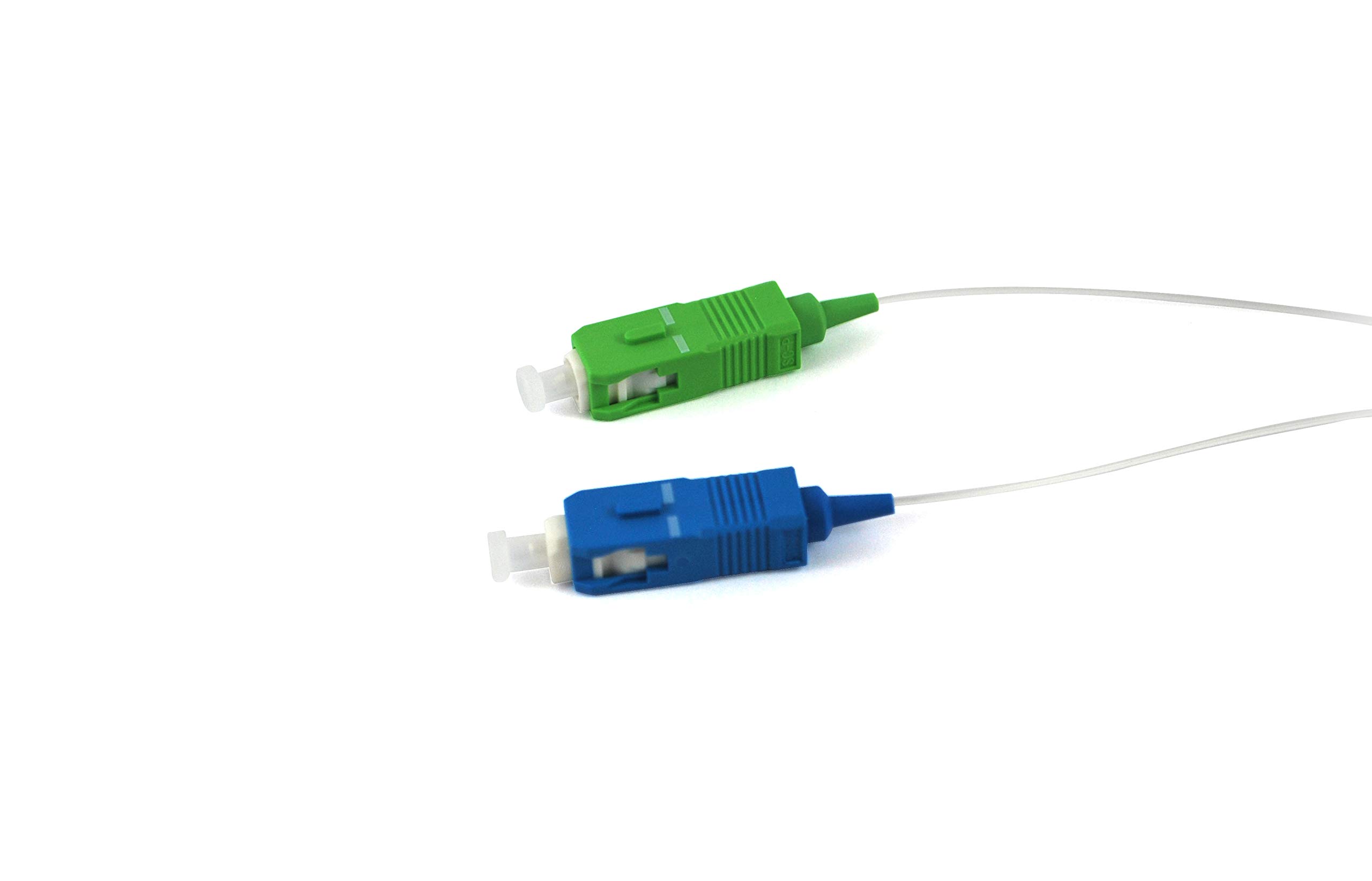 Octofibre - Câble Fibre Optique Freebox - 50m - Renforcé avec Blindage Kevlar - Rallonge/Jarretière Fibre Optique - SC APC vers SC UPC - Garantie 10 Ans