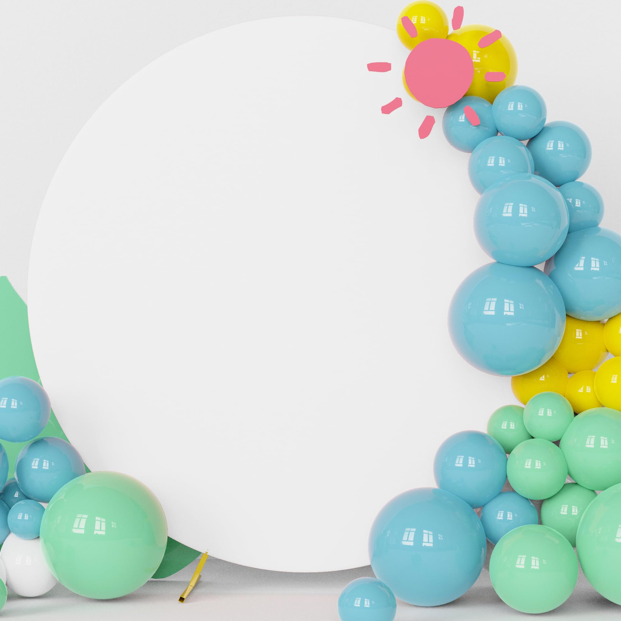 Fomcet 6.6FT Round Backdrop Cover White Wedding Arch Cover for Circle Balloon Arch Frame Arch Backdrop Cover Fabric for Wedding Birthday Party Baby