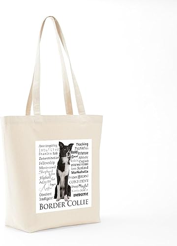 Vista 34 de CafePress Border Collie - Bolsa de lona natural, bolsa de compras reutilizable