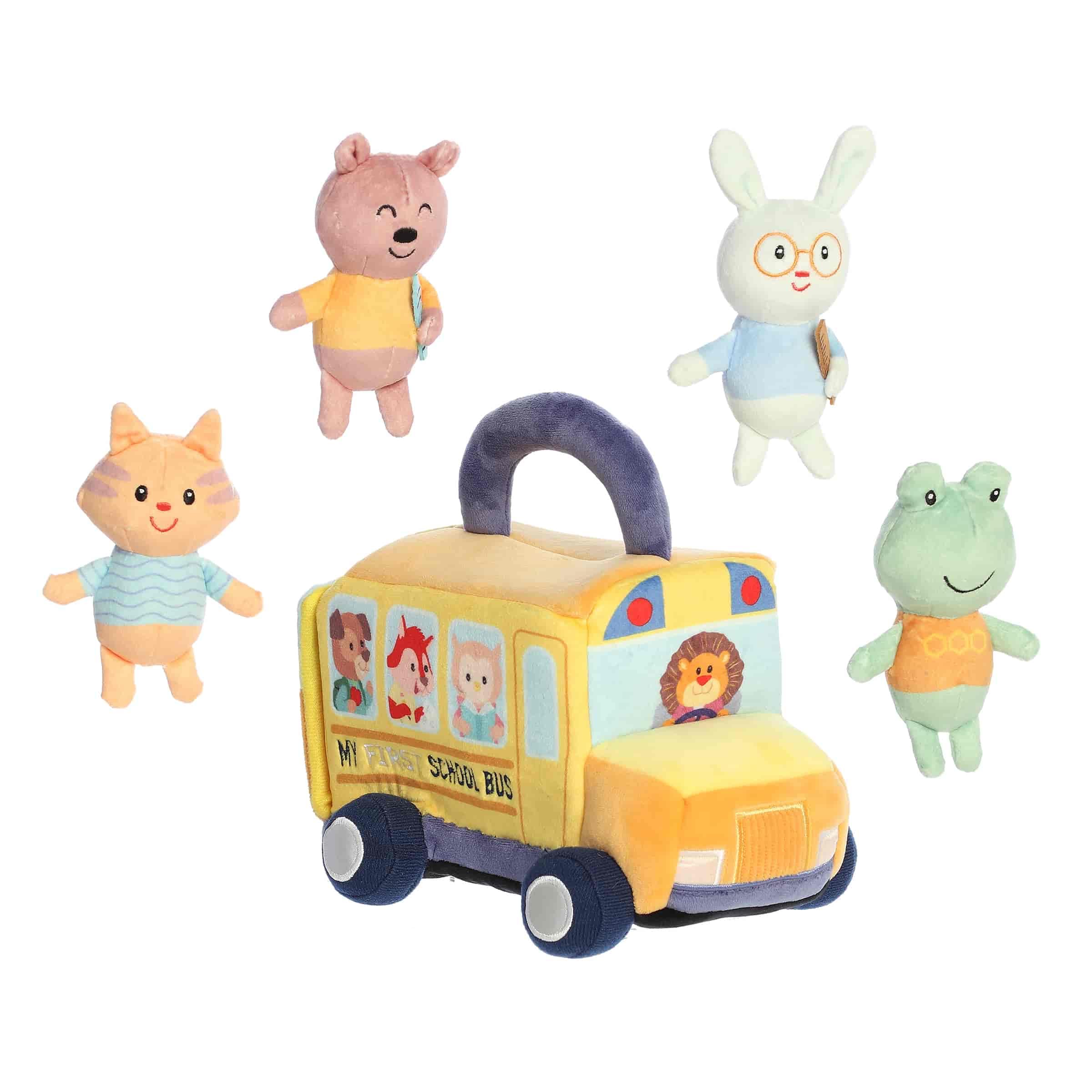 Aurora Engaging Baby Talk My First School Bus Baby-Spielset – ein lustiges Spielset für sensorisches Engagement und Spielen – für Babys und frischgebackene Eltern – Mehrfarbig 20,3 cm