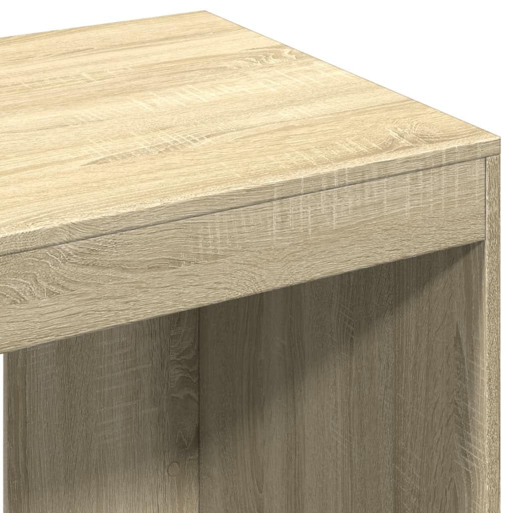 Escritorio pequeño para estudiantes, roble Sonoma, 103,5 x 56,5 x 94 cm, material de madera con amplio espacio de almacenamiento y diseño que ahorra espacio para pequeñas oficinas