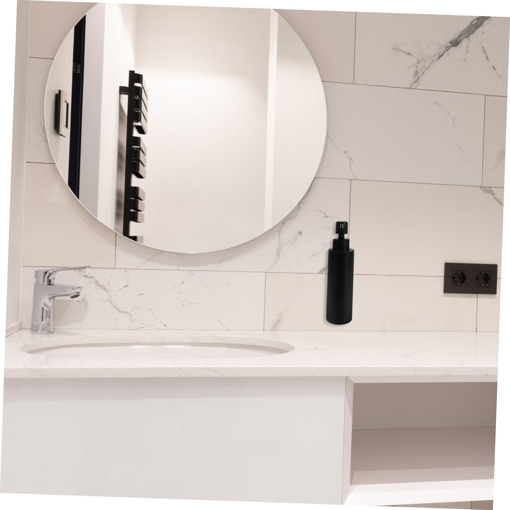 ERINGOGO Dispensador de Jabón Recargable de Acero Inoxidable Montado Pared con Bomba Manual para Baño y Cocina Diseño Duradero y Ahorro de Espacio