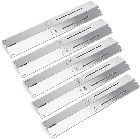 3-Pack Heavy Duty Adjustable Flavorizer Bars & Burner Covers For Gas Grills - Fits 14" To 21.5" Length