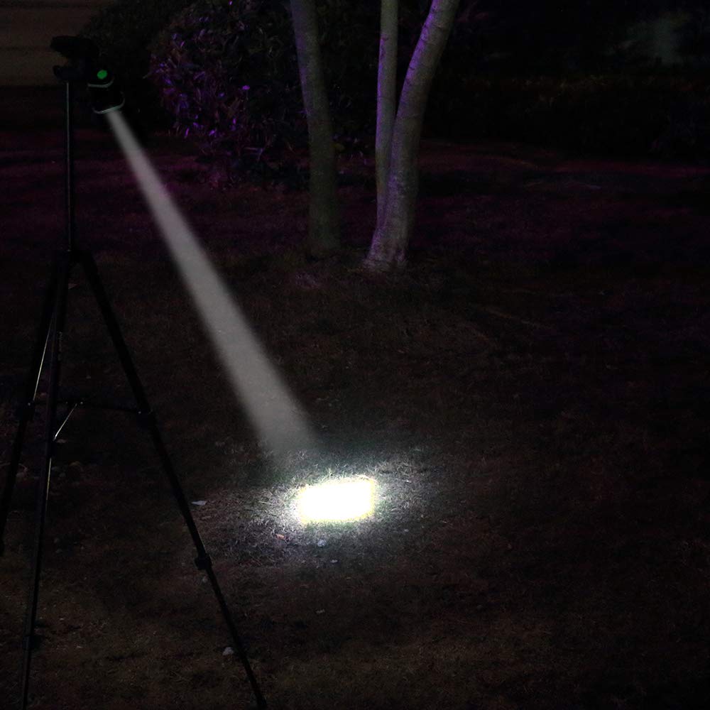 Linterna Táctica LED Recargable, 1200 Lúmenes Linternas de Alta Potencia para Caza Zoom capaz & Impermeable 5 Modos con Interruptor de Presión Batería y Cargador