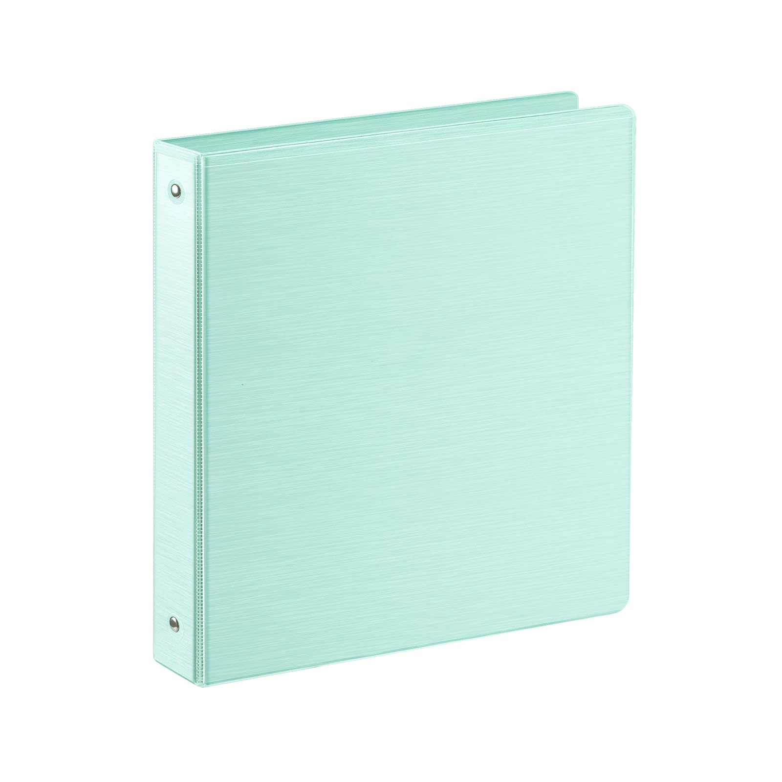SUIN 1 Inch 3 Ring Binder, Clear 1'' View Presentation Binders with 2 Pockets, Fits 8.5 x 11 Letter Size, Durable Polypropylene, Non-Stick &amp; PVC-Free for School, Office &amp; Home (Brushed Green)