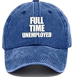 Full Time Unemployed Hat CEO of Free Time Baseball Cap Sapphire Blue