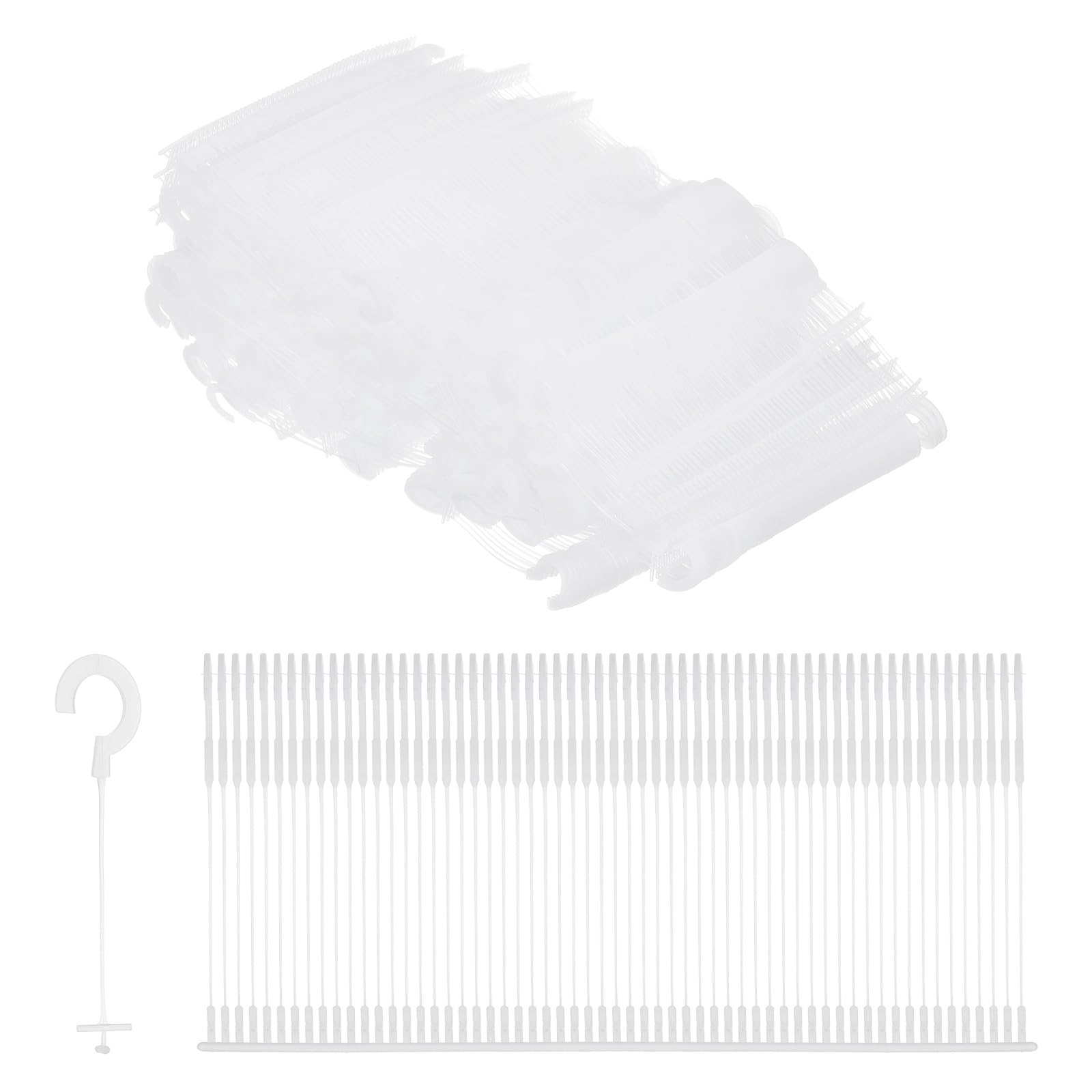 sourcing map 2500Pcs J Hook Standard Tagging Barb Fasteners, 35mm/1.38 Inch Tagging Gun Fasteners PP Plastic Tag Barbs Pins Attachments for Clothing Price Tag Label Garment Retail, White
