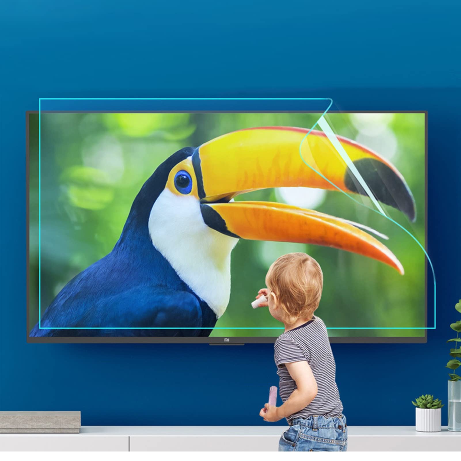 LEFEDA Folia ochronna na ekran telewizora, antyrefleksyjna folia na ekran telewizora, ochrona przed wzrokiem, ochrona przed niebieskim światłem, odporna na zarysowania (wersja HD)