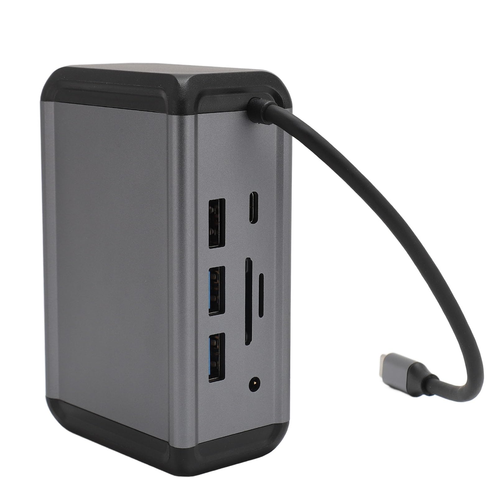 Hub USB C 12 in 1 Docking station in lega di alluminio, hub di tipo C con porte VGA PD RJ45 USB 3.0, docking station desktop verticale per computer portatile, display Ultra HD 4K