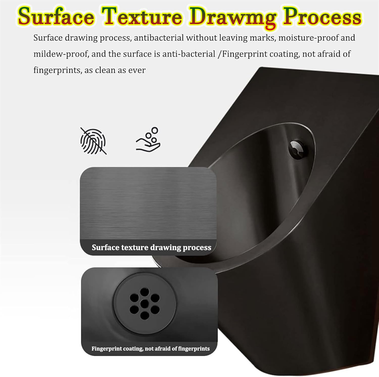 iumLeap Washout Urinal for Men,Public Toilet Urinal,304 Stainless Steel Toilet,Small Vertical Toilet,Intelligent Sensor Flush Public Toilet,Wall Mounted Sensor Urinal (D)