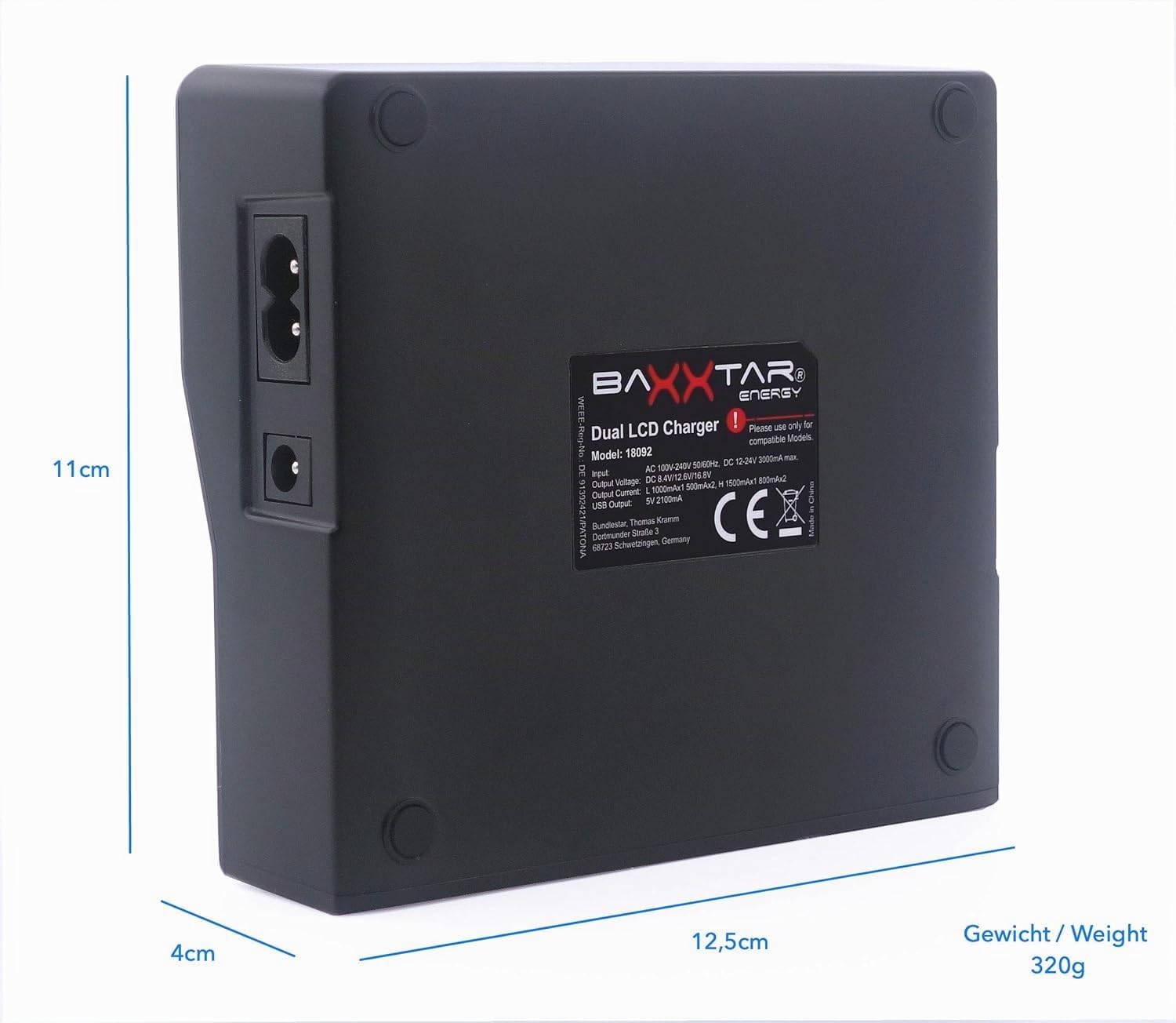 Baxxtar Pro BP-U30 BP-U35 BP-U60 BP-U65 BP-U70 BP-U90 BP-U95 BP-U100 Batterie Ladegerät - LCD DUAL